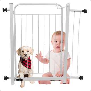 Portão Portãozinho Segurança Proteção Grade C/ Extensor Bebê Cachorro Pet 80cm X 70cm A 80cm Petliz
