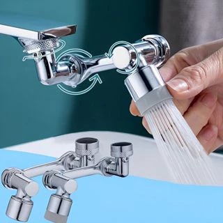 Extensor Duplo De Torneira Giratório Aço Inox Para Banheiro Cozinha Lavatório