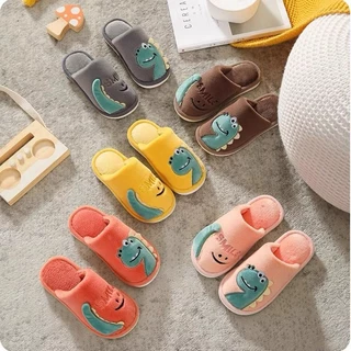 Pantufa infantil/Pantufa Dinossauro De Desenho Animado infantil De Inverno Quente Antiderrapante - Confortável
