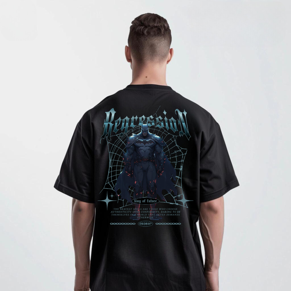 Camiseta Oversized Academia GYM Batman Camisa Masculina Streetwear Lançamento