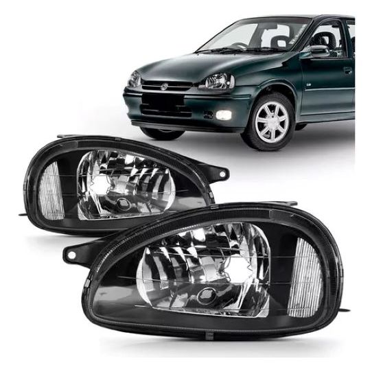 Farol Corsa Mascara Negra 1994 1995 1996 1997 1998 1999 2000 2001 2002 2003 2004 2005 2006 2007 2008 2009 2010 Wind Wagon Pick-up Classic