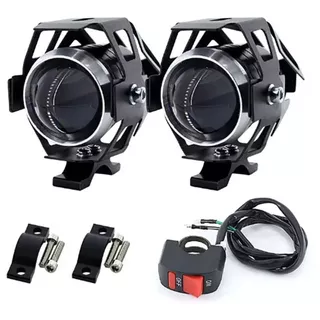 Par Farol Milha Moto Aux Neblina Led U5 Xenon 6500K Universal