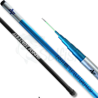Vara Telescópica Netuno 3,00m | 4,00m | 5,00m | 6,00m | 7,00m 30LBS Fibra Tubular Casting 30g Gomo Longo Albatroz Fishing