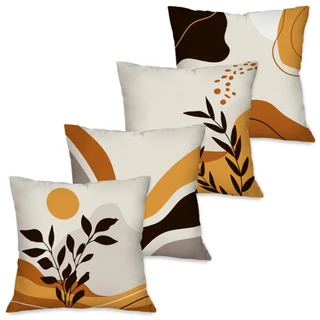 Kit com 4 Capas para Almofadas Decorativas 45x45 Abstrato Marrocos