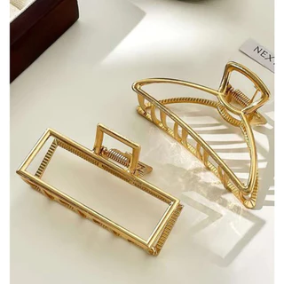Conjunto 2 Prendendores de cabelo Piranha de cabelo grande e medio kit dourado fashion