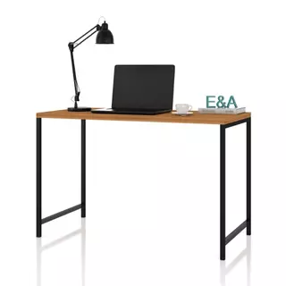 Mesa Home Office Escrivaninha De Metal E&A Média - Preto/Canela