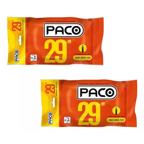 Par Câmaras De Ar Para Pneu De Bicicleta 50-622 (29x1.95/2.125) Válvula Americana 48mm.