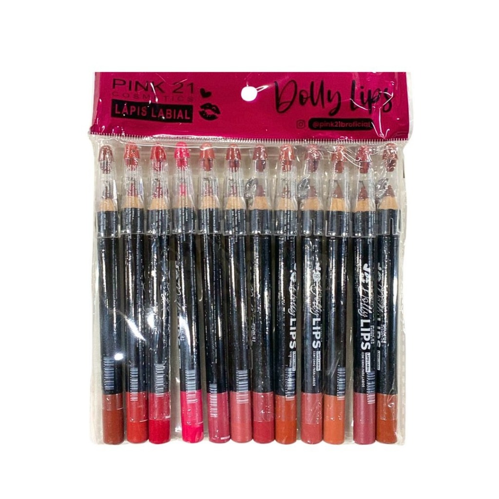 Lápis de Boca Labial Com Apontador - Pink 21Lápis Boca contorno Labial ...