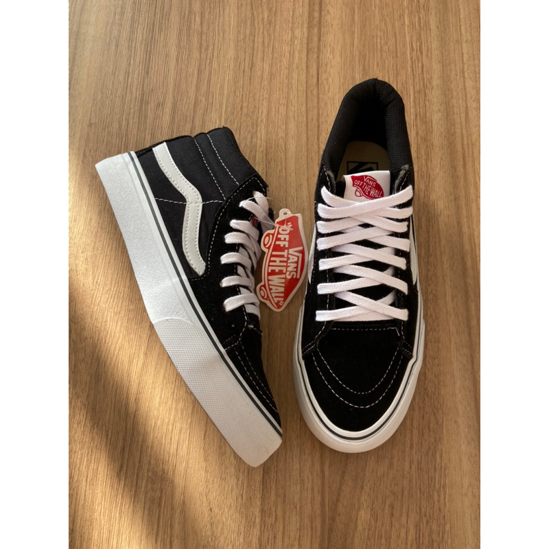 Tênis Botinha Preta Old Skool cano alto cano longo