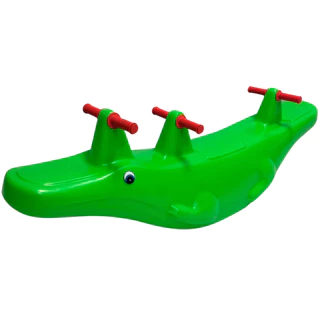 Crocodilo Gangorra Infantil 3 Lugares - Brinquedo Grande 8 Cores Disponíveis - Valentina Brinquedos