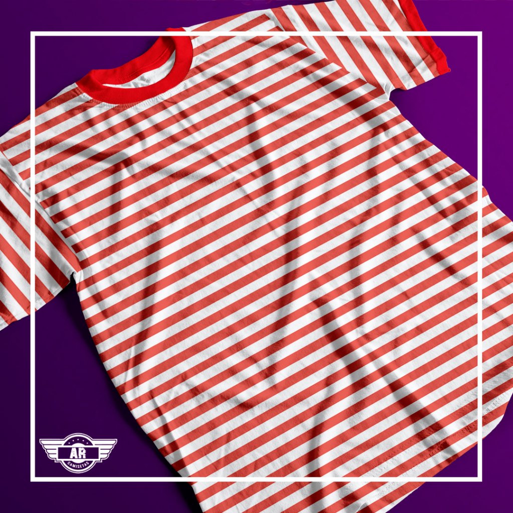 Camiseta Listrada Vermelha E Branca em Oferta | Shopee 2026