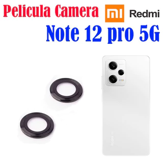 Kit 2 Peças Película De Câmera Redmi Note 12 Pro 5g Protetor De Lentes Com Anel De Metal