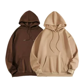Kit 2 Blusas Moletom Canguru Com Capuz Liso Frio Unissex Masculino e Feminino Com bolso Promoção