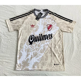 Camisa Camiseta de Time River Retrô Quilmes Futebol Masculino Adulto