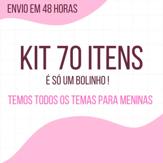 70 ITENS KIT É SÓ UM BOLINHO TODOS OS TEMAS PRINCESAS MENINA DISPONÍVEIS COM NOME E IDADE FESTA EM CASA.