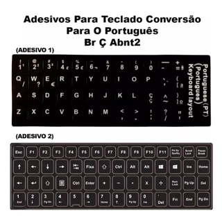 Adesivos Português P Teclado Notebook PC Mac Etiquetas Abnt2