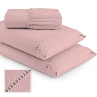Jogo de Cama Lençol Ponto Palito 400 Fios Micropercal em Oferta na Shopee
