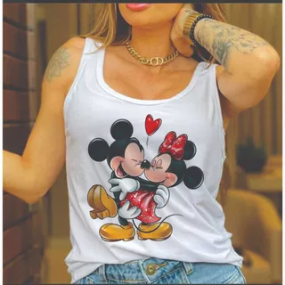 regata feminina, blusinha estilosa minnie do P ao plus size