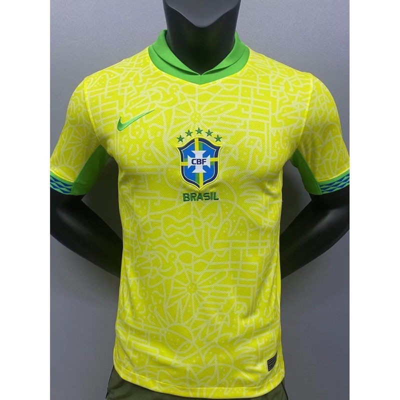 2024/25 Team Shirt Brasil Blusa Amarela Thai Football Shirt Tailândia Qualidade 2024 2025
