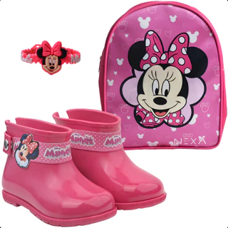 Kit Bota Infantil Galocha Baby Bota Com Mochila Infantil E Pulseira