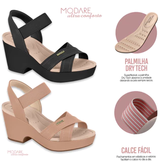 Sandália Feminina Anabela Confortável Modare Ultraconforto Oferta Envio Imediato