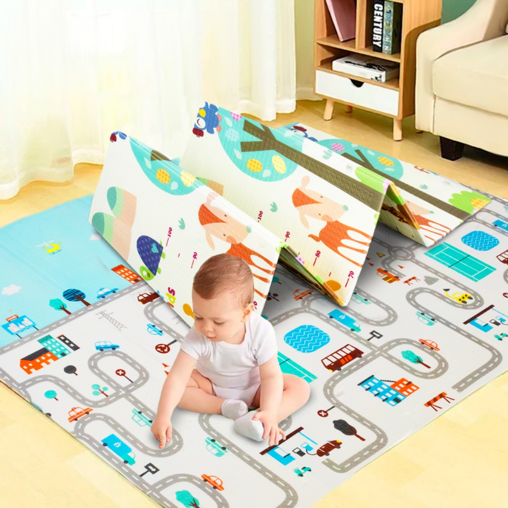 Tapete Infantil Dobravel Emborrachado Dupla Face Grande | Shopee Brasil