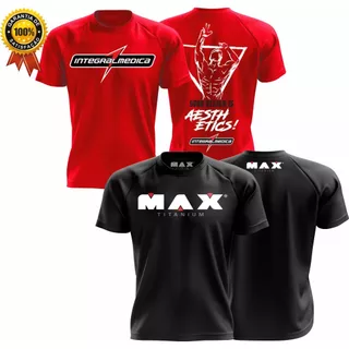 Kit 2 Camisas Dry Fit Esportiva ZYZZ Integralmedica Darkness e Max Titanium