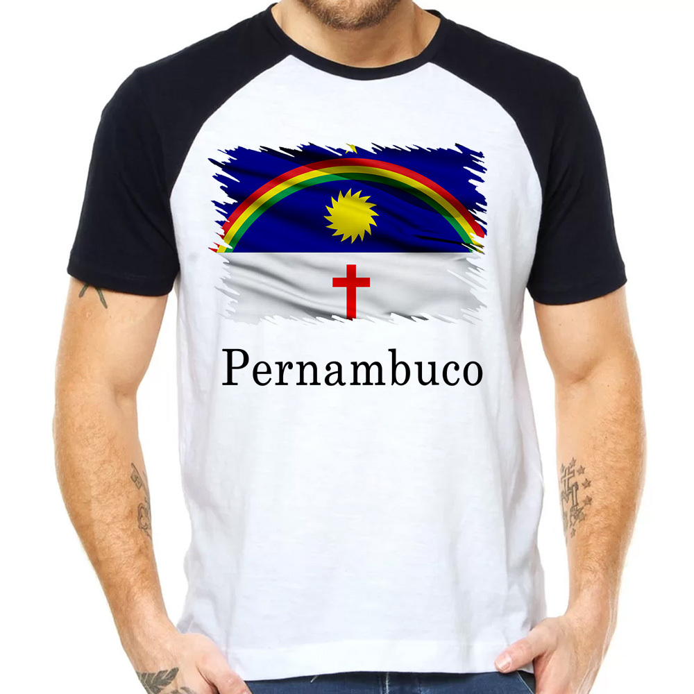 Camiseta Pernambuco bandeira estado | Shopee Brasil