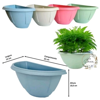 12 Vasos Parede Colorido Médio para plantas