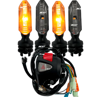 Kit C/ 4 Pisca Led Seta Cb 250 Twister + Punho Partida Cb500 Titan 160
