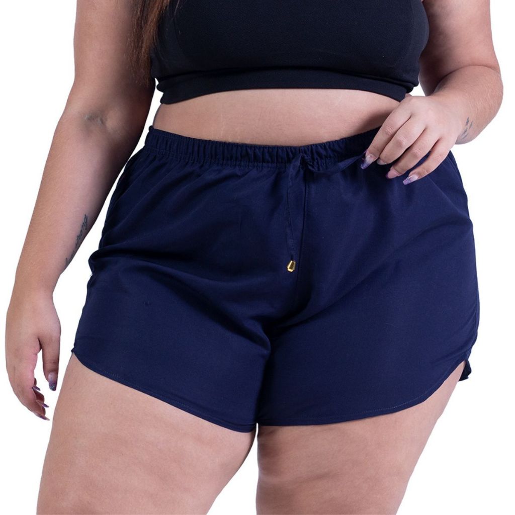 Shortinho De Banho Praia Piscina Feminino Tactel Plus Size Tamanho EX ...
