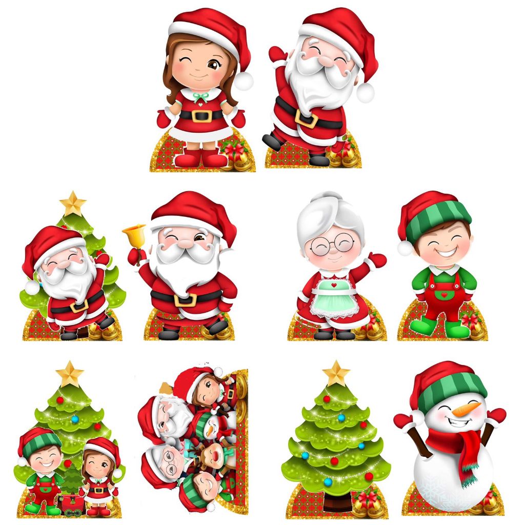 Natal - 10 Display de festa de 20cm totens | Shopee Brasil