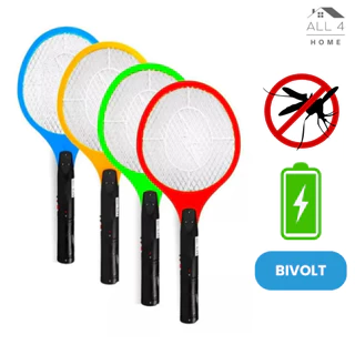 Raquete Elétrica Mata Mosquito Dengue Insetos Recarregável Bivolt