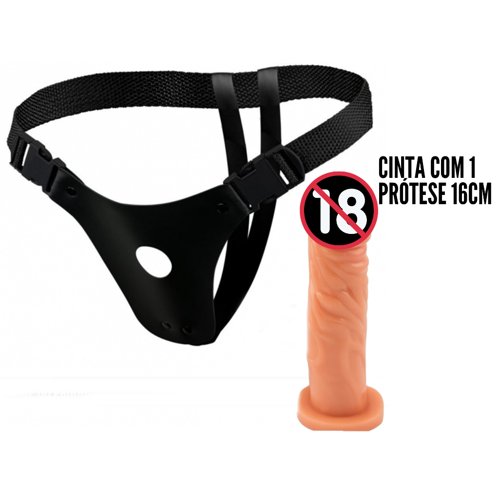 Cinta Peniana Reforçada Com Regulagem E Prótese Pênis De 16 Cm Grosso  Promoção | Shopee Brasil