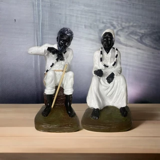 Imagem Casal de Preto velho e Preta Velha 22cm