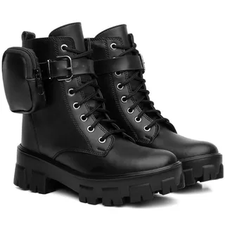 Bota Coturno Tratorada Unissex Platafprma Solado Macio