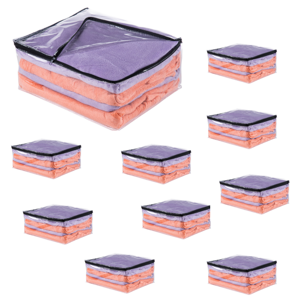 Kit 10 sacos organizadores transparentes