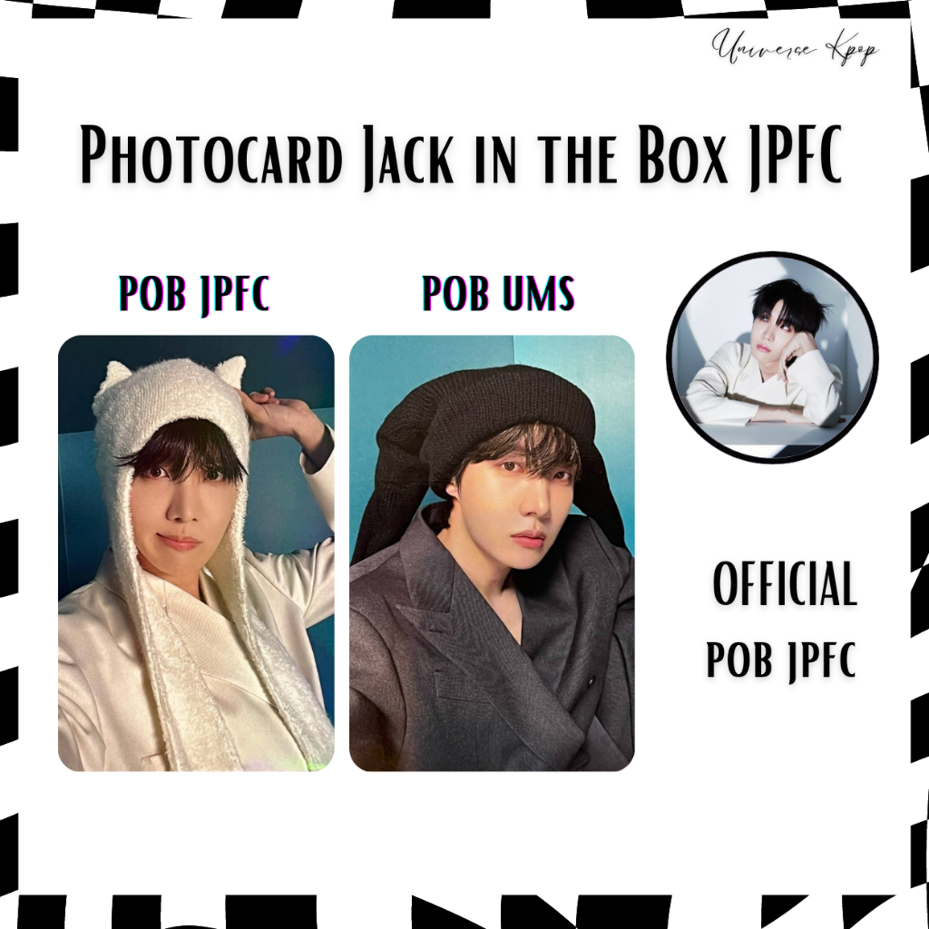 BTS トレカ ホソク Jack in the box JPFC ユニバ　特典 Photocard Jack in the Box POB JPFC JHOPE BTS JITB | Shopee Brasil