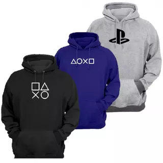 Kit 3 Blusas Moletom Ps4 Ps5 Flanelado Agasalho de Frio Promoção Envio Rápido
