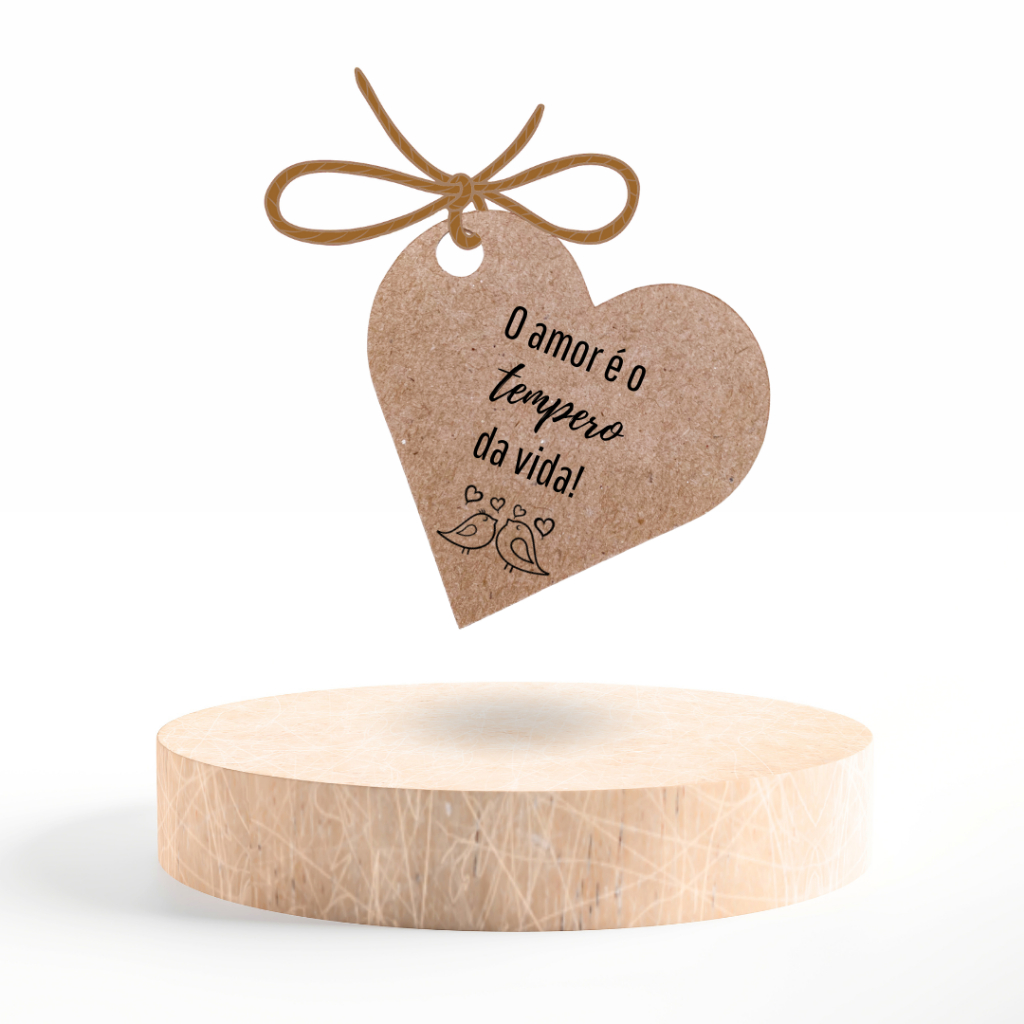 Tag kraft para lembrancinhas O amor é o tempero da vida