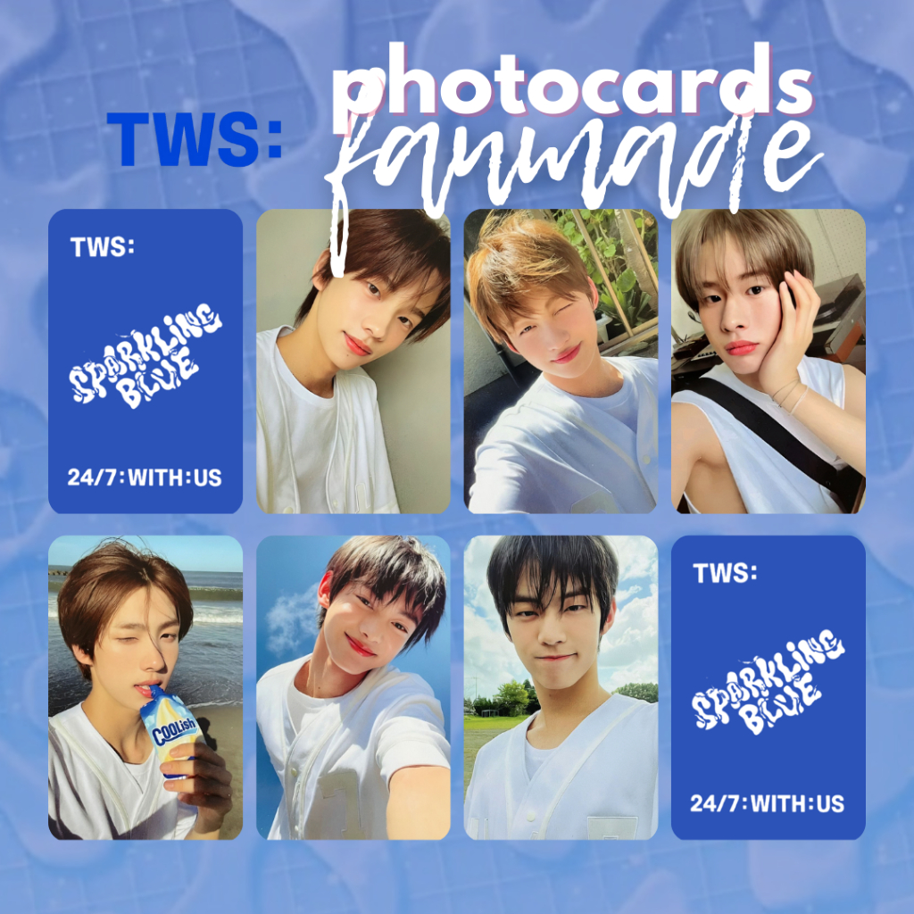 TWS Sparkling Blue Photocards Fanmade | Shopee Brasil