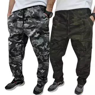 Calça Cargo Masculina Camuflada 5 Bolsos Tática Estilo Militar