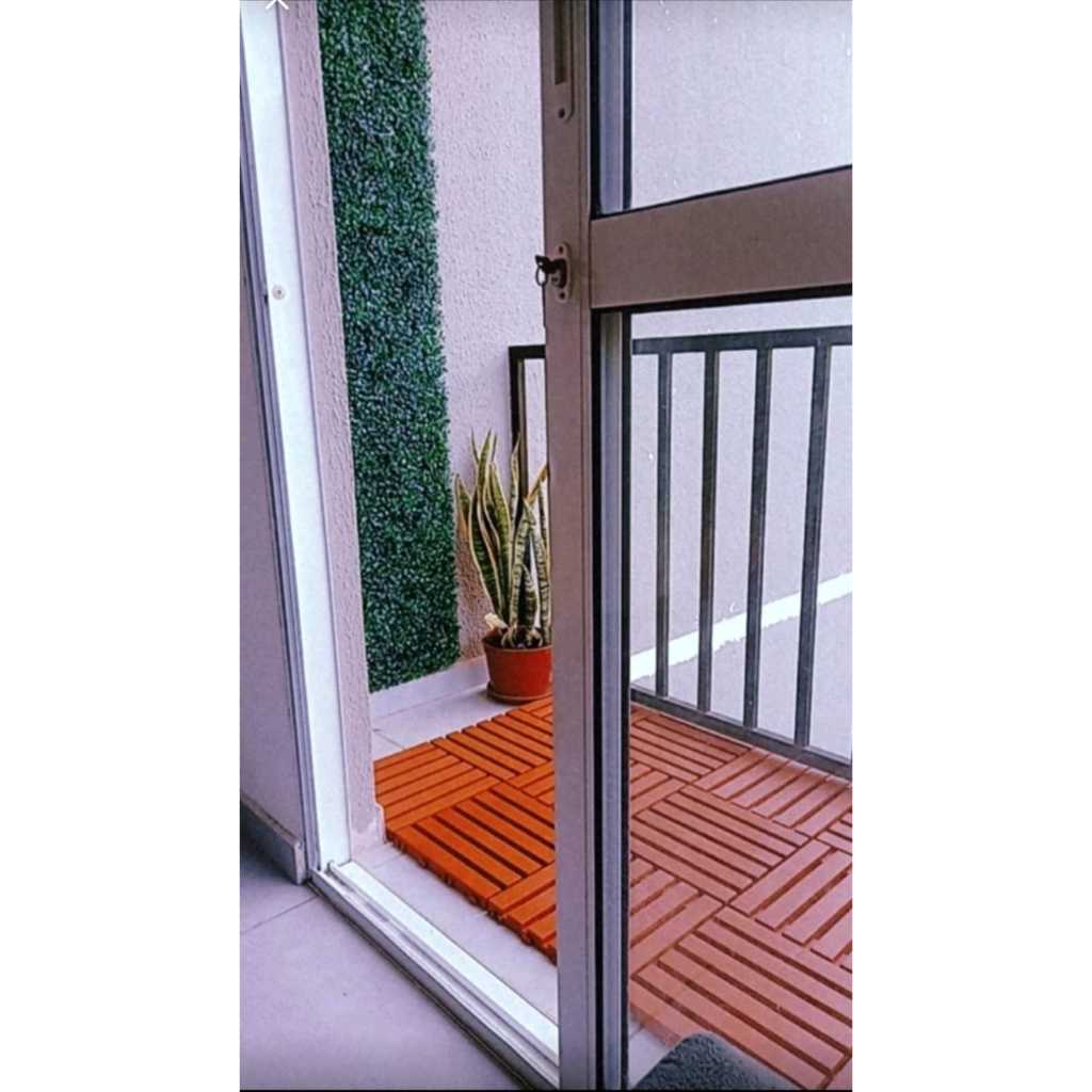 Jogo 12 unidades Deck modular 30x30 textura madeira plástico encaixe modular Decks Piscina Jardim Banheiro varanda