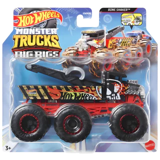 Hot Wheels Caminhão Reboque Monster Trucks Mattel 1/64 Hwn86 Lançamento Mattel Brinquedo Carrinho Monster Truck Bone Shaker Mega Wrex The 909