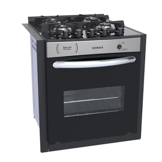 Fogão de Embutir Venax Gaudi Prisma 4 Bocas Inox Bivolt