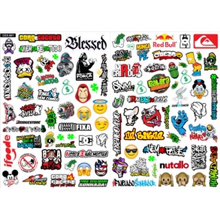 MEGA KIT 90/180 Adesivos Para Bike Moto Carro - Grau 244 Osascorte Pernalonga Pato Tio Prova D'Agua