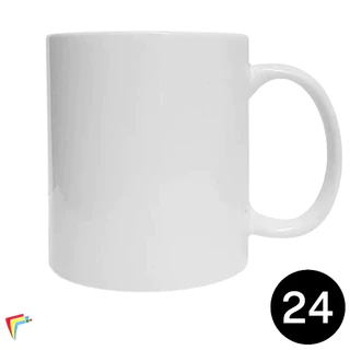 Caixa 24 Canecas METALNOX Para Sublimação Super Branca 325ml