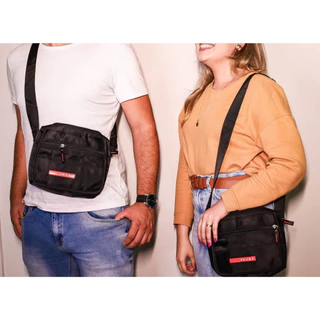Bolsa Shoulder Bag Alça Transversal, Pochete de Lado Bolsinha de Ombro Masculino e Feminino Unissex