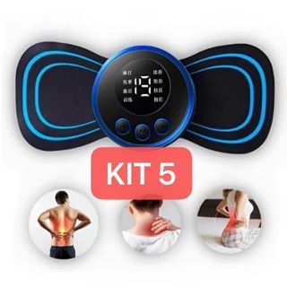 KIT 5 Mini Massageador Elétrico Portátil Cervical EMS Pratico