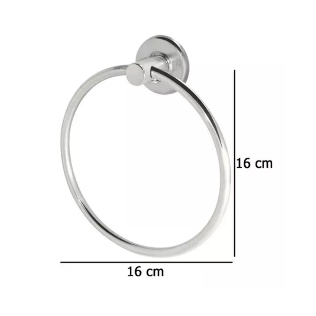 Porta Toalha Rosto Argola Stander